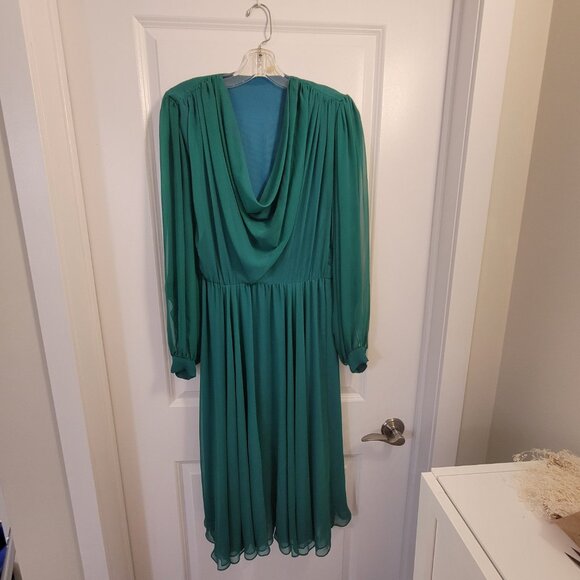 Vintage Wayne Clark Aline Marelle Dress Formal Evening Dress - Drapery - Picture 2 of 16